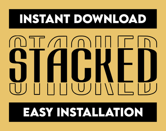 Stacked Font, Stacked Letters, Stacked Text, Stacked Typeface