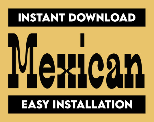 Mexican Font, Mexican Alphabet, Mexican Letters, Mexican Typography, Cinco De Mayo Font