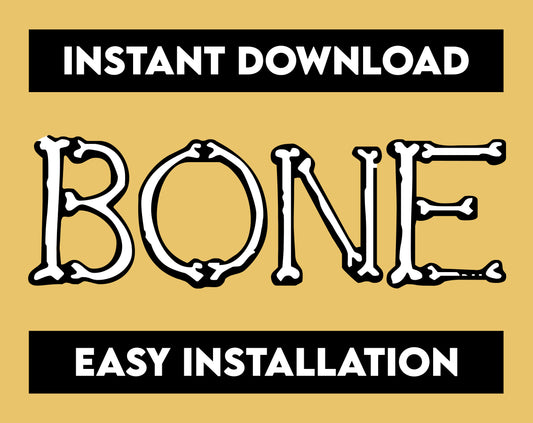 Bone Font, Bone Typeface, Bone Letters, Skeleton Font, Cricut Font, Procreate Font, Fancy Font, Canva Font, Cool Font, Insta Fonts