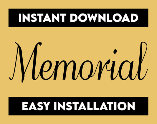 Memorial Font, American Fonts, American Alphabet, Funeral Font