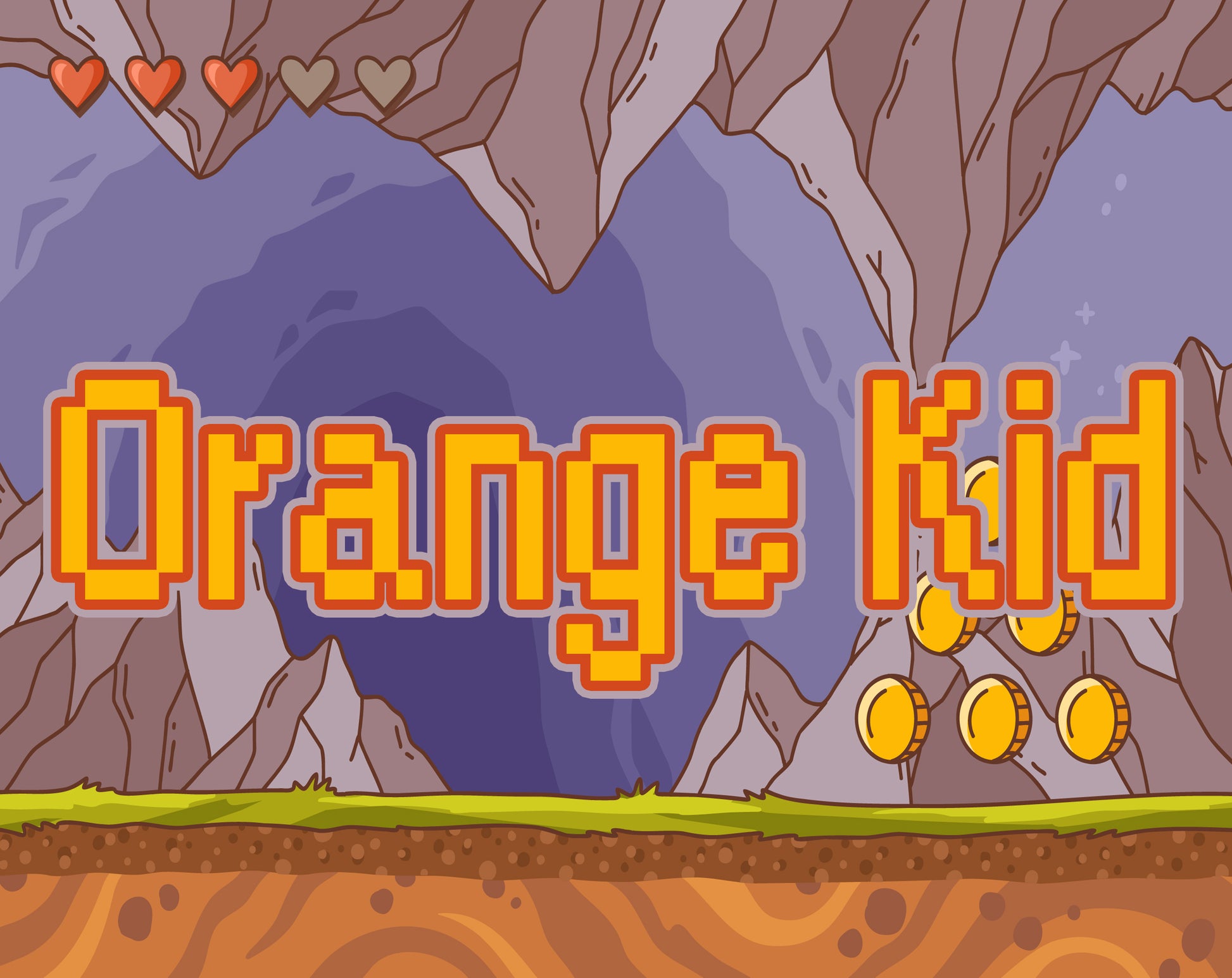 Pixel Font, Pixel Letters, Pixel Typeface, 8 bit Font, Video Game Font, Pixel Alphabet, Cricut Font, Cool Font: Orange Kid