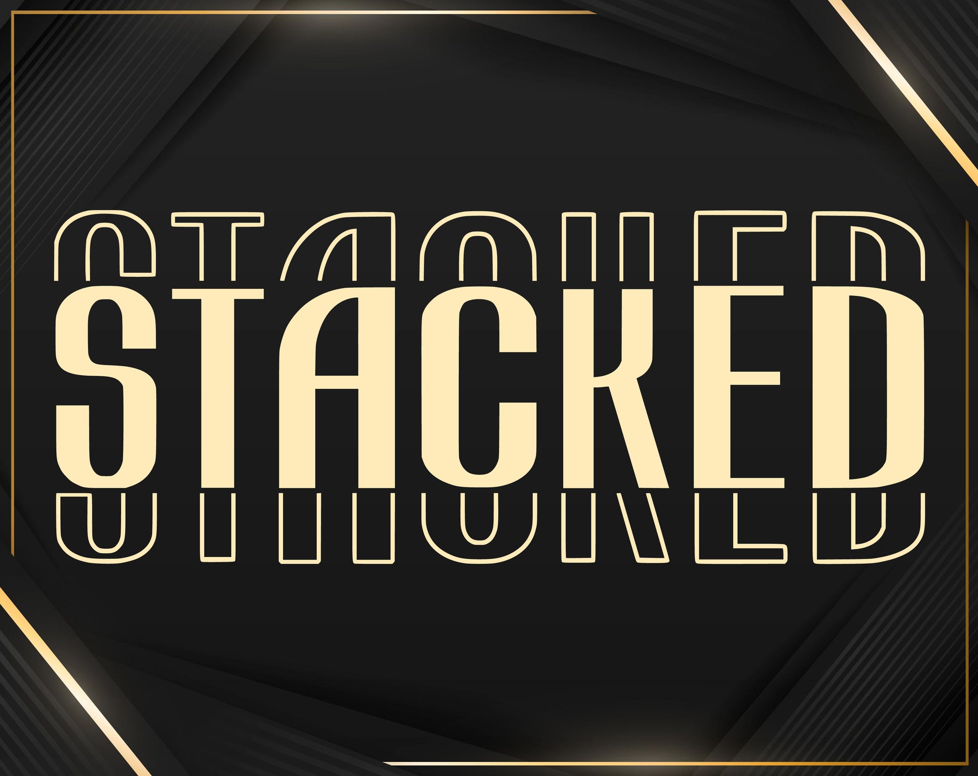 Stacked Font, Stacked Letters, Stacked Text, Stacked Typeface