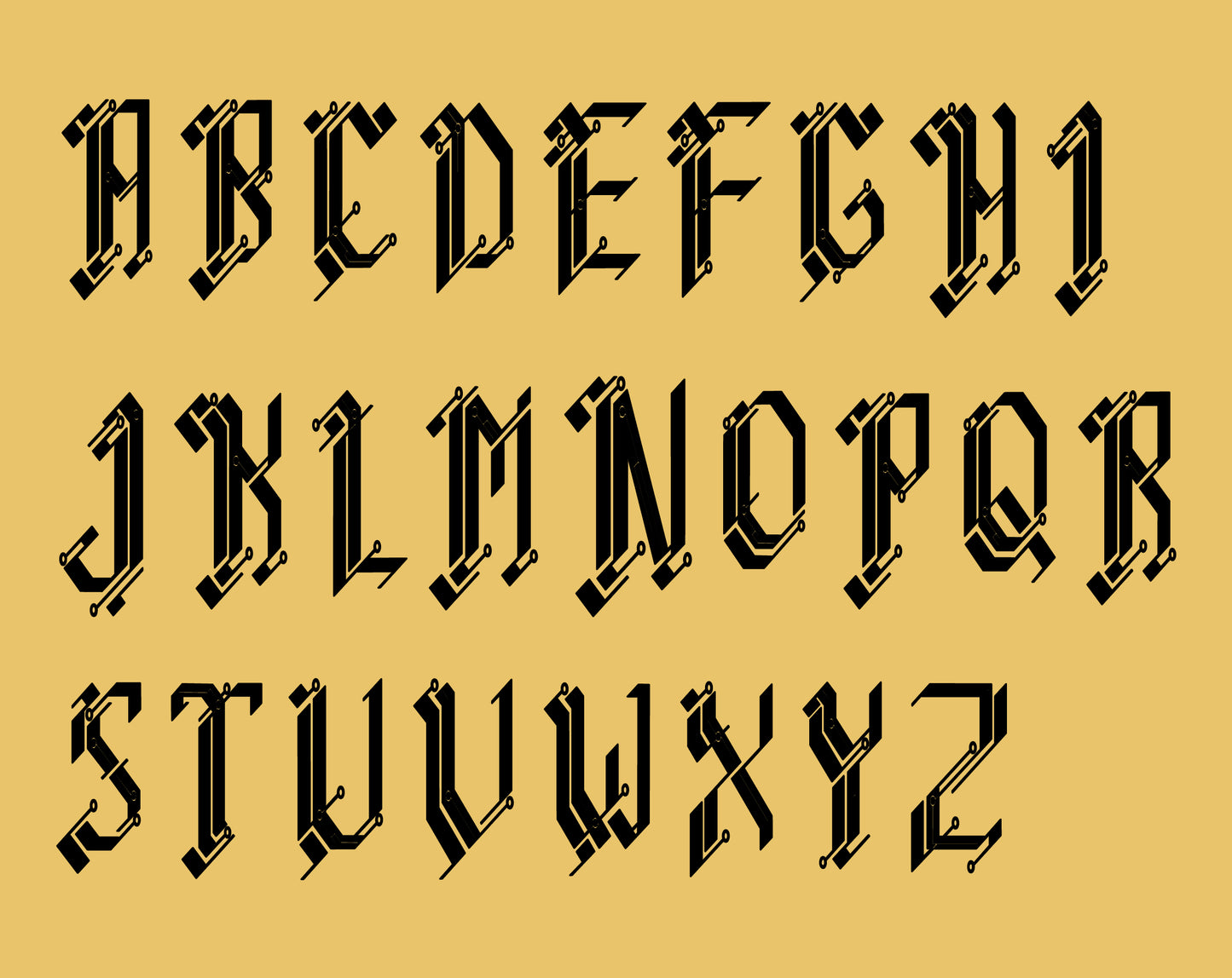 Old English Font, Old English Letters, Old English Alphabet, Gothic, Medieval Font, Vintage, Retro, Celtic, Knight, Cricut Font: CiberGotica