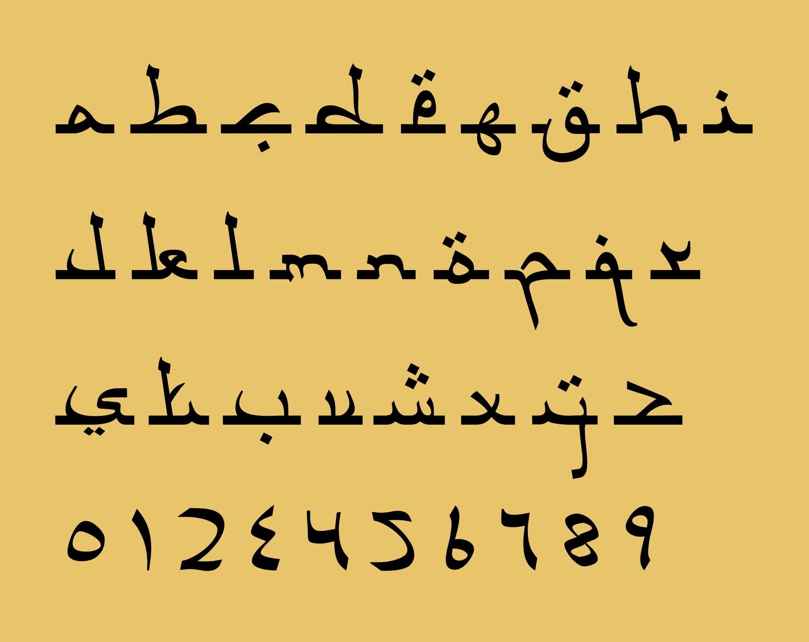 Arabic Font - Trustful Design