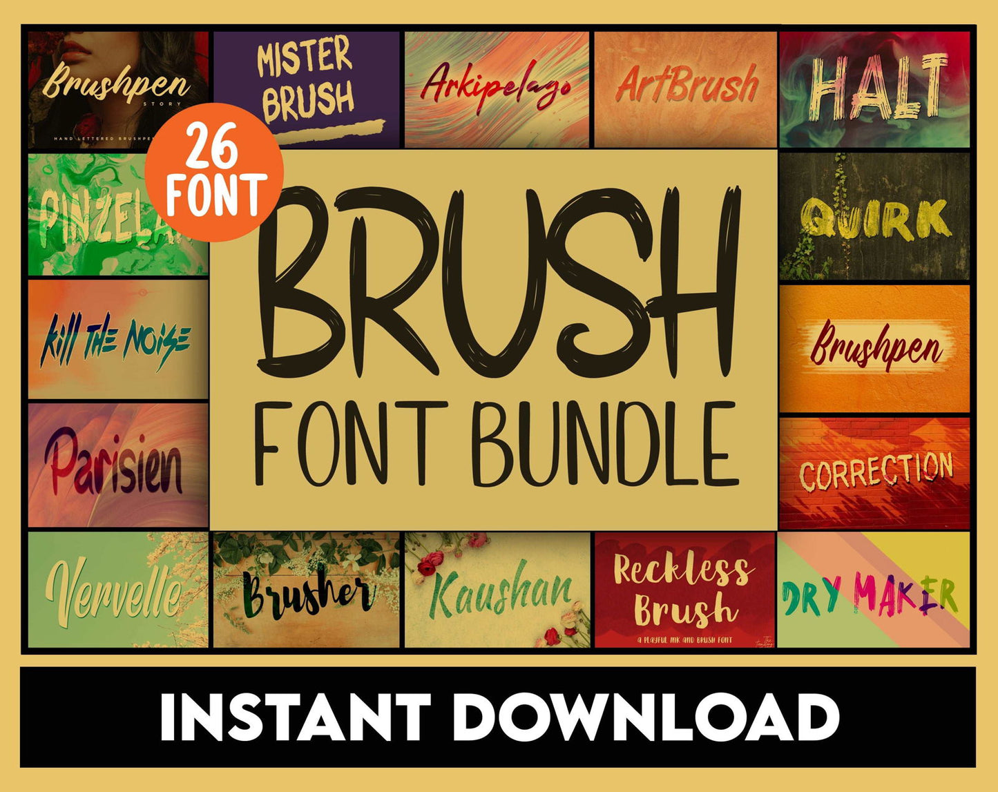 Brush Font Bundle - Trustful Design