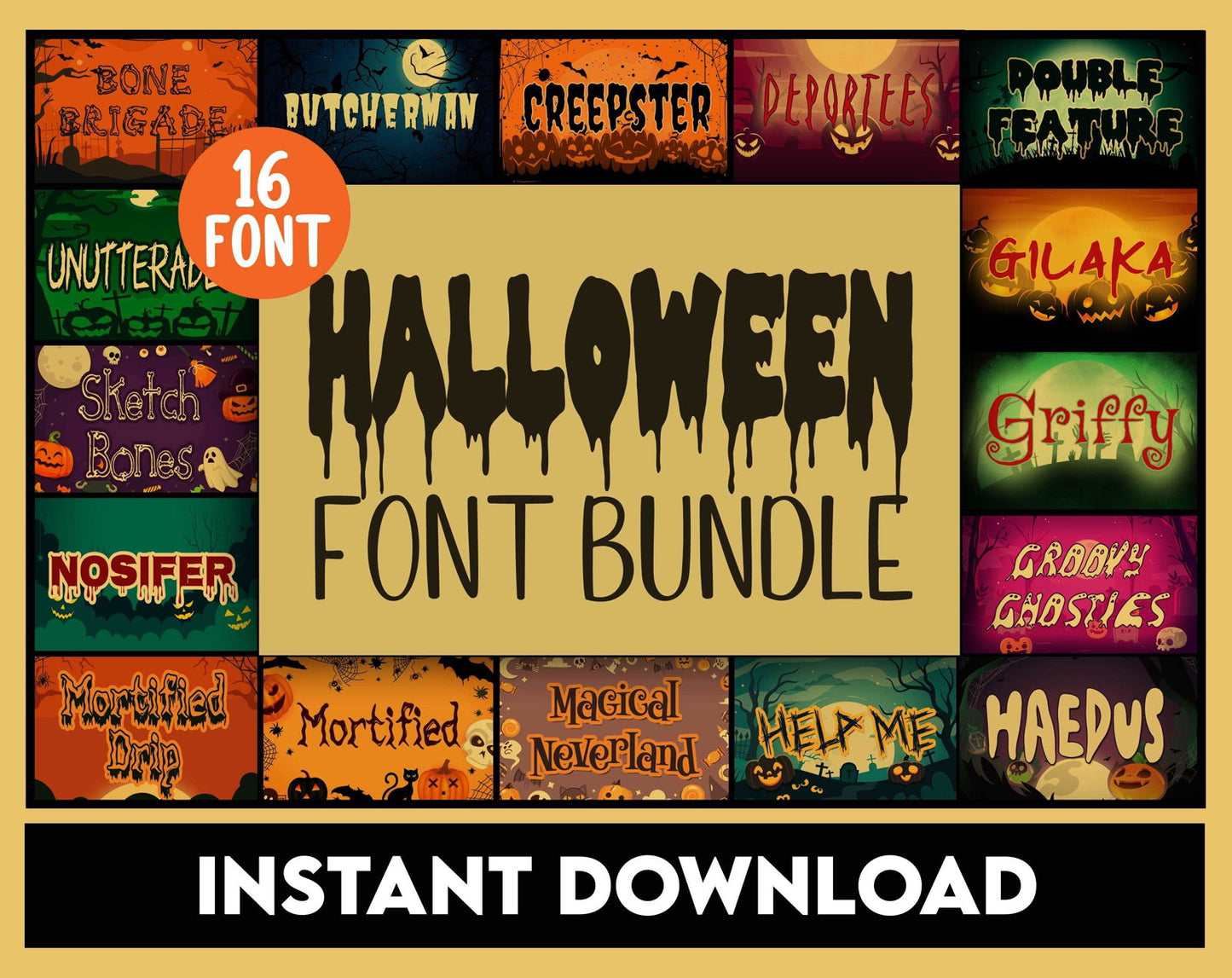 Halloween Font Bundle - Trustful Design