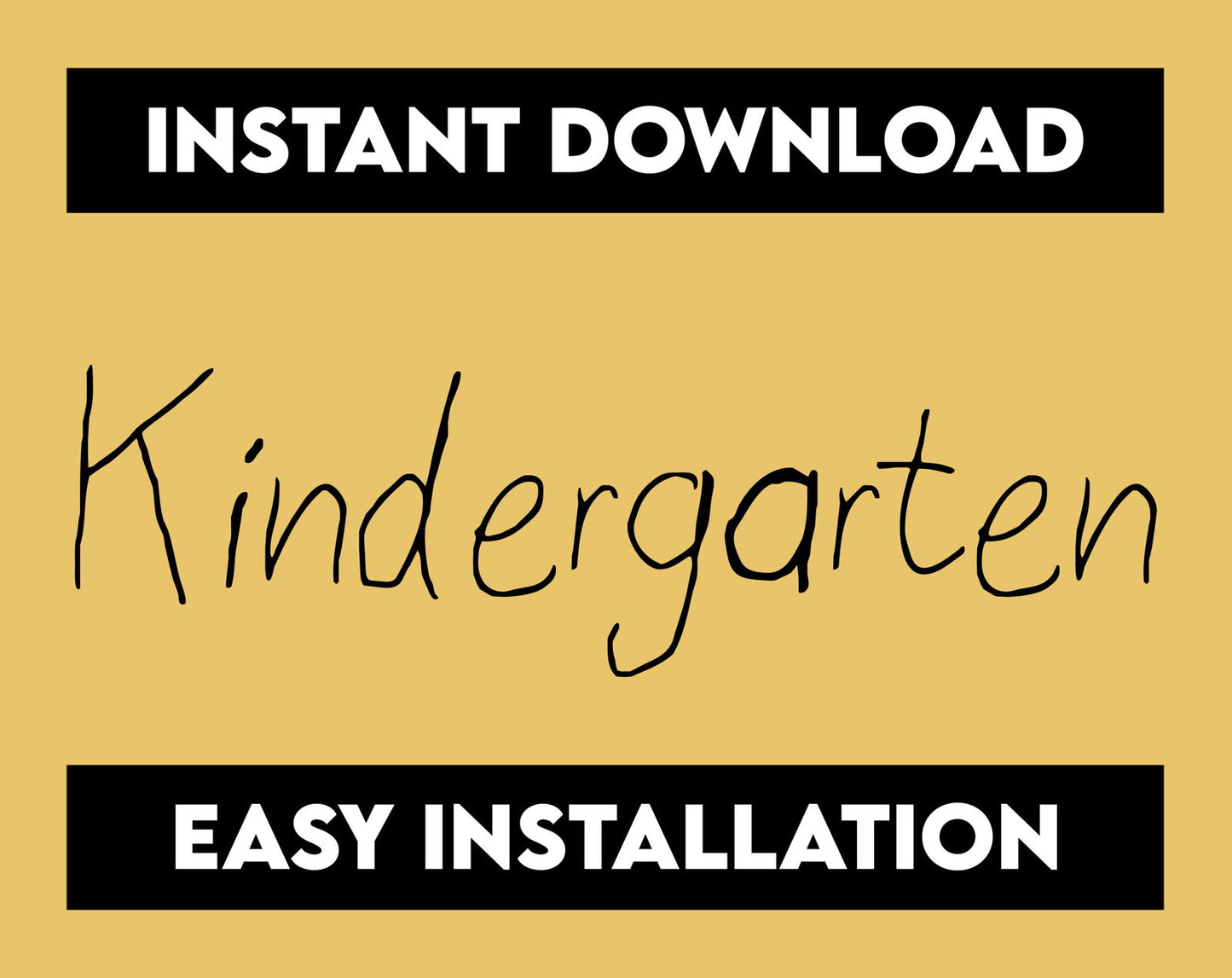 Kindergarten Font, Kindergarten Letters