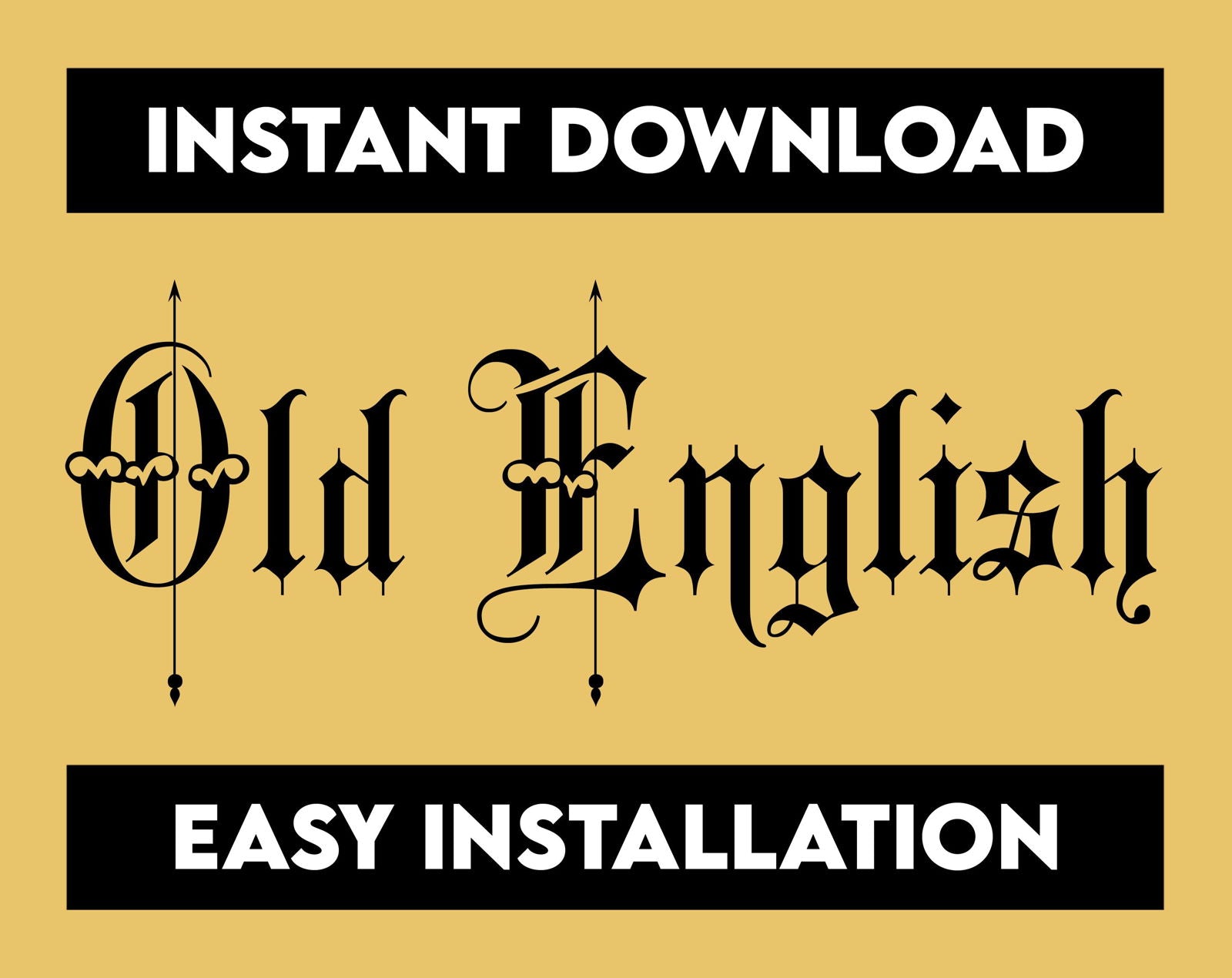 Old English Font, Old English Letters, Old English Alphabet - Trustful Design - Trustful Design - Trustful Design - Trustful Design