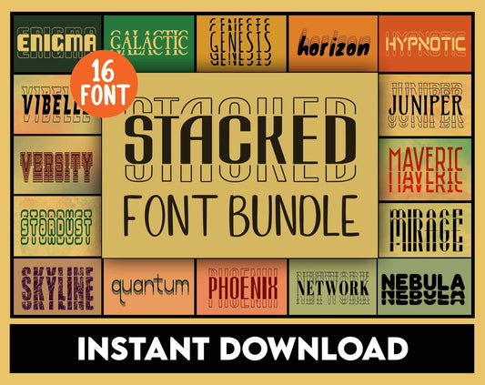 Stacked Font Bundle - Trustful Design - Trustful Design - Trustful Design - Trustful Design - Trustful Design