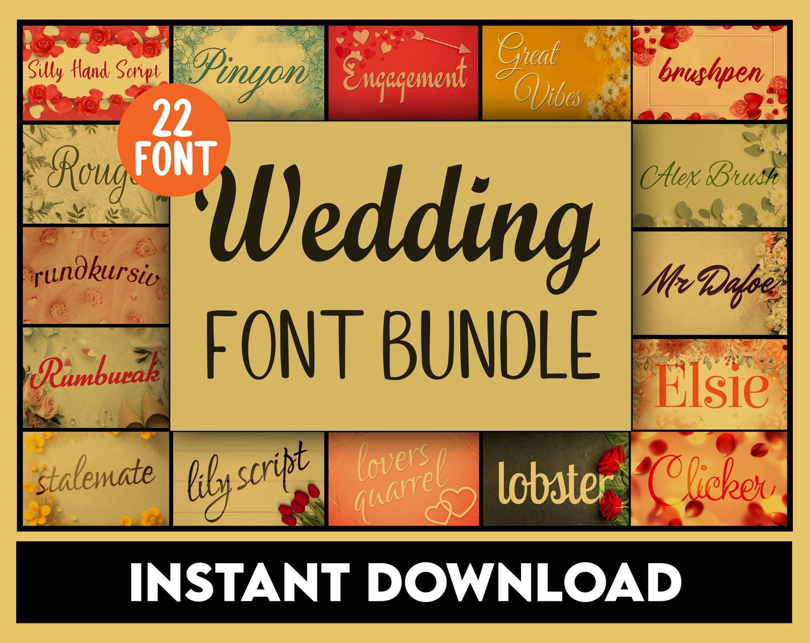 Wedding Font Bundle - Trustful Design